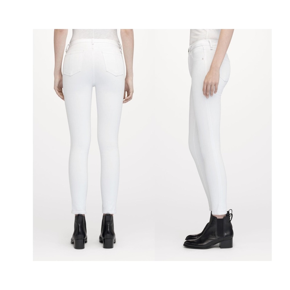Rag & Bone High Rise Ankle Skinny White Jeans Womens 31 Classic Coastal Summer